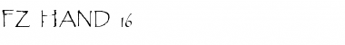 FZ HAND 16 Normal Font Title Preview