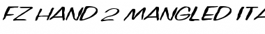 FZ HAND 2 MANGLED ITALIC Normal Font Title Preview