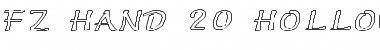FZ HAND 20 HOLLOW EX Normal Font Title Preview