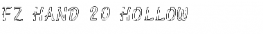 FZ HAND 20 HOLLOW Normal Font Title Preview