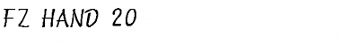 FZ HAND 20 Normal Font Title Preview