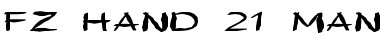 FZ HAND 21 MANGLED EX Normal Font Title Preview