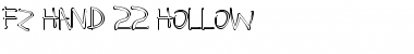 FZ HAND 22 HOLLOW Normal Font Title Preview