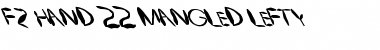 FZ HAND 22 MANGLED LEFTY Normal Font Title Preview