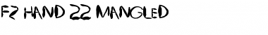 FZ HAND 22 MANGLED Normal Font Title Preview