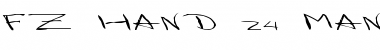 FZ HAND 24 MANGLED EX Normal Font Title Preview