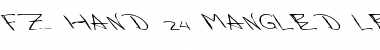 FZ HAND 24 MANGLED LEFTY Normal Font Title Preview