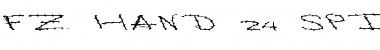 FZ HAND 24 SPIKED EX Normal Font Title Preview
