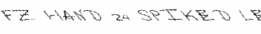 FZ HAND 24 SPIKED LEFTY Normal Font Title Preview