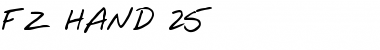 FZ HAND 25 Normal Font Title Preview