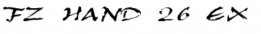 FZ HAND 26 EX Normal Font Title Preview