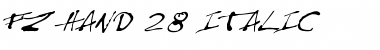 FZ HAND 28 ITALIC Normal Font Title Preview