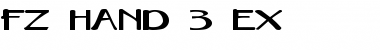 FZ HAND 3 EX Normal Font Title Preview