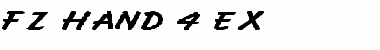 FZ HAND 4 EX Normal Font Title Preview