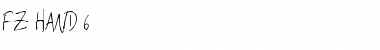 FZ HAND 6 Normal Font Title Preview