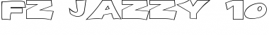 FZ JAZZY 10 HOLLOW EX Light Font Title Preview