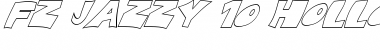 FZ JAZZY 10 HOLLOW ITALIC Light Font Title Preview