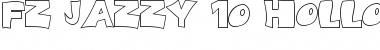 FZ JAZZY 10 HOLLOW Light Font Title Preview
