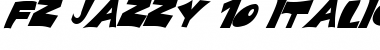 FZ JAZZY 10 ITALIC Light Font Title Preview