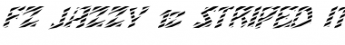 FZ JAZZY 12 STRIPED ITALIC Normal Font Title Preview