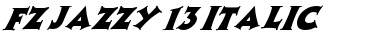 FZ JAZZY 13 ITALIC Normal Font Title Preview