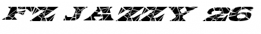 FZ JAZZY 26 CRACKED ITALIC Normal Font Title Preview