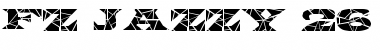 FZ JAZZY 26 CRACKED Normal Font Title Preview
