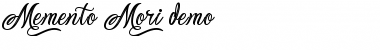 Memento Mori Demo Regular Font Title Preview