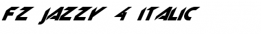 FZ JAZZY 4 ITALIC Normal Font Title Preview