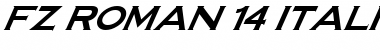 FZ ROMAN 14 ITALIC Light Font Title Preview