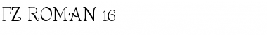FZ ROMAN 16 Normal Font Title Preview