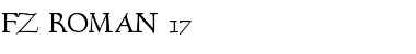 FZ ROMAN 17 Normal Font Title Preview