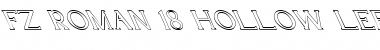 FZ ROMAN 18 HOLLOW LEFTY Normal Font Title Preview