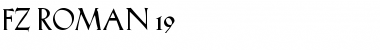 FZ ROMAN 19 Normal Font Title Preview