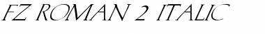 FZ ROMAN 2 ITALIC Normal Font Title Preview