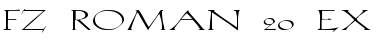 FZ ROMAN 20 EX Normal Font Title Preview