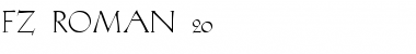 FZ ROMAN 20 Normal Font Title Preview
