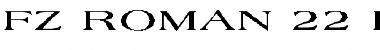 FZ ROMAN 22 EX Medium Font Title Preview