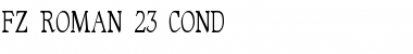 FZ ROMAN 23 COND Normal Font Title Preview