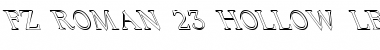 FZ ROMAN 23 HOLLOW LEFTY Normal Font Title Preview