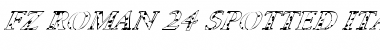 FZ ROMAN 24 SPOTTED ITALIC Normal Font Title Preview