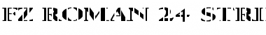 FZ ROMAN 24 STRIPED EX Normal Font Title Preview
