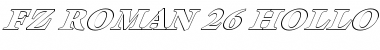 FZ ROMAN 26 HOLLOW ITALIC Normal Font Title Preview
