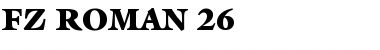 FZ ROMAN 26 Normal Font Title Preview
