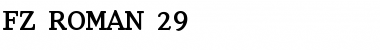 FZ ROMAN 29 Normal Font Title Preview