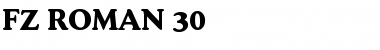 FZ ROMAN 30 Normal Font Title Preview