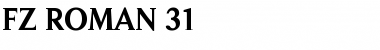 FZ ROMAN 31 Normal Font Title Preview