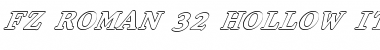 FZ ROMAN 32 HOLLOW ITALIC Normal Font Title Preview