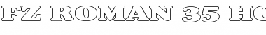 FZ ROMAN 35 HOLLOW EX Normal Font Title Preview