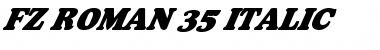 FZ ROMAN 35 ITALIC Normal Font Title Preview